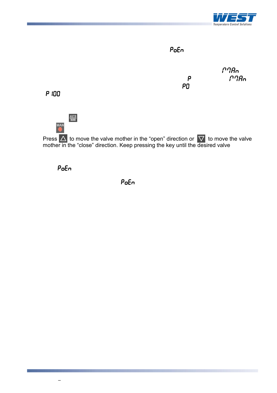 Manual control mode, Selecting/deselecting manual control mode | West Control Solutions 8700+ User Manual | Page 84 / 177