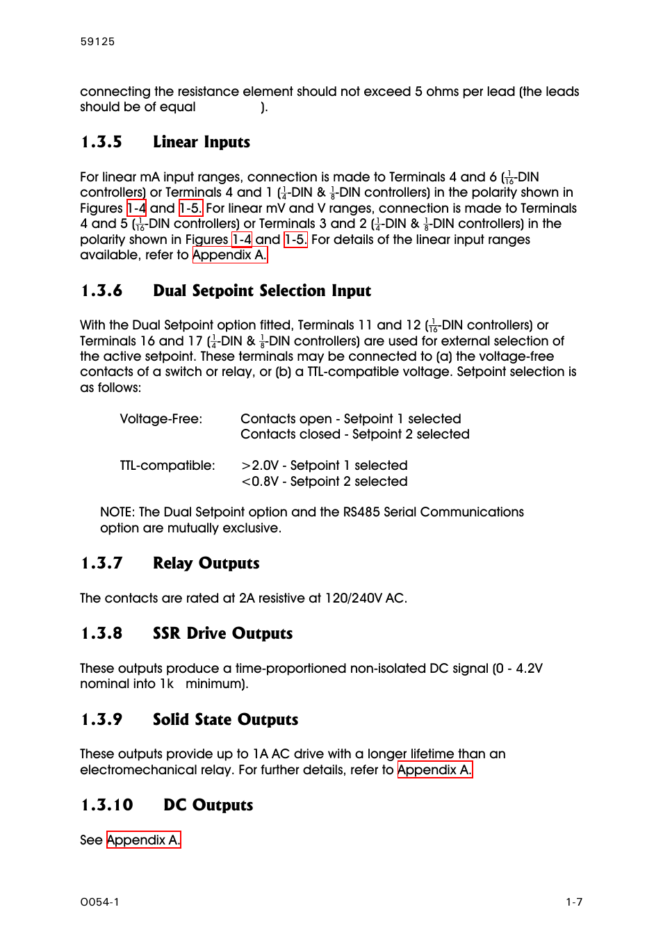 Linear inputs, Dual setpoint selection input, Relay outputs | Ssr drive outputs, Solid state outputs, Dc outputs, 5 linear inputs, 6 dual setpoint selection input, 7 relay outputs, 8 ssr drive outputs | West Control Solutions N8100 User Manual | Page 47 / 79