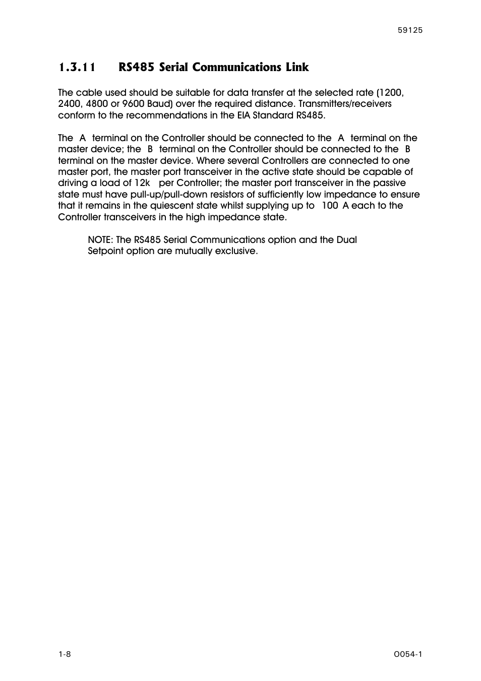 Rs485 serial communications link | West Control Solutions N8100 User Manual | Page 48 / 79