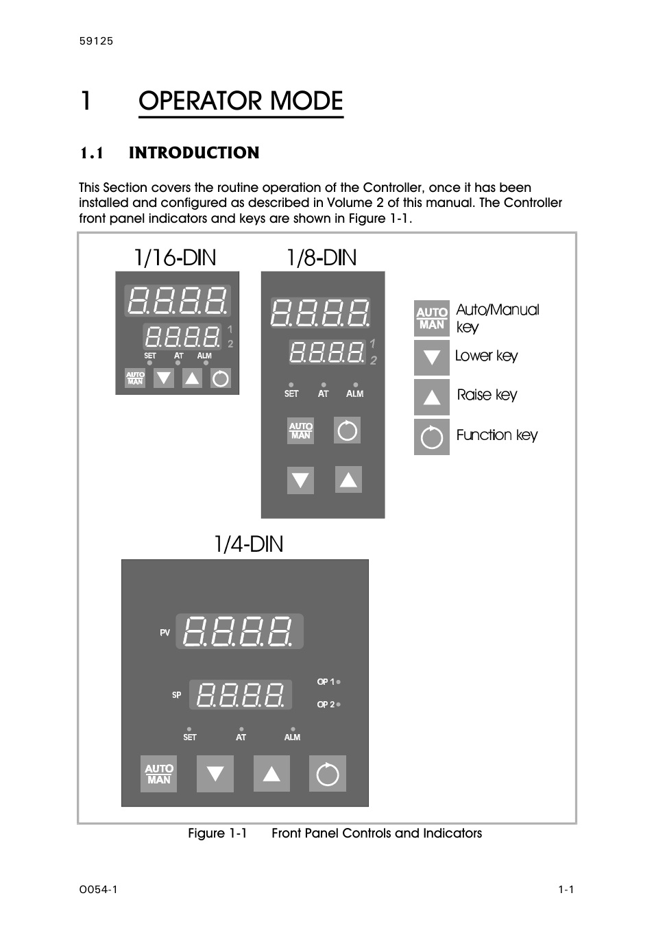 Operator mode, Introduction, 1operator mode | West Control Solutions N8100 User Manual | Page 5 / 79