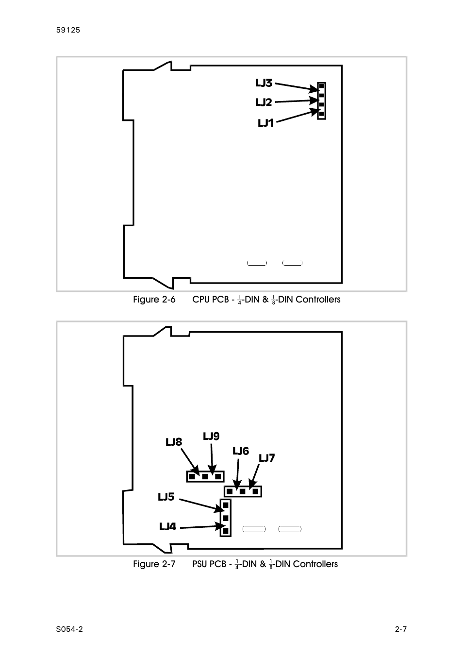 7). output typ, Figure 2-6 cpu pcb, Din controllers figure 2-7 psu pcb | Din controllers | West Control Solutions N8100 User Manual | Page 55 / 79