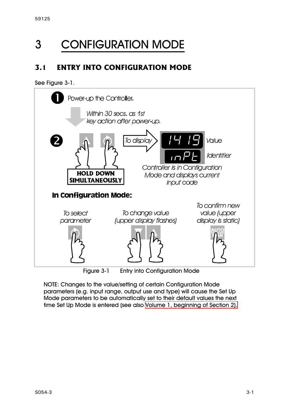 Configuration mode, Entry into configuration mode, 3configuration mode | West Control Solutions N8100 User Manual | Page 57 / 79