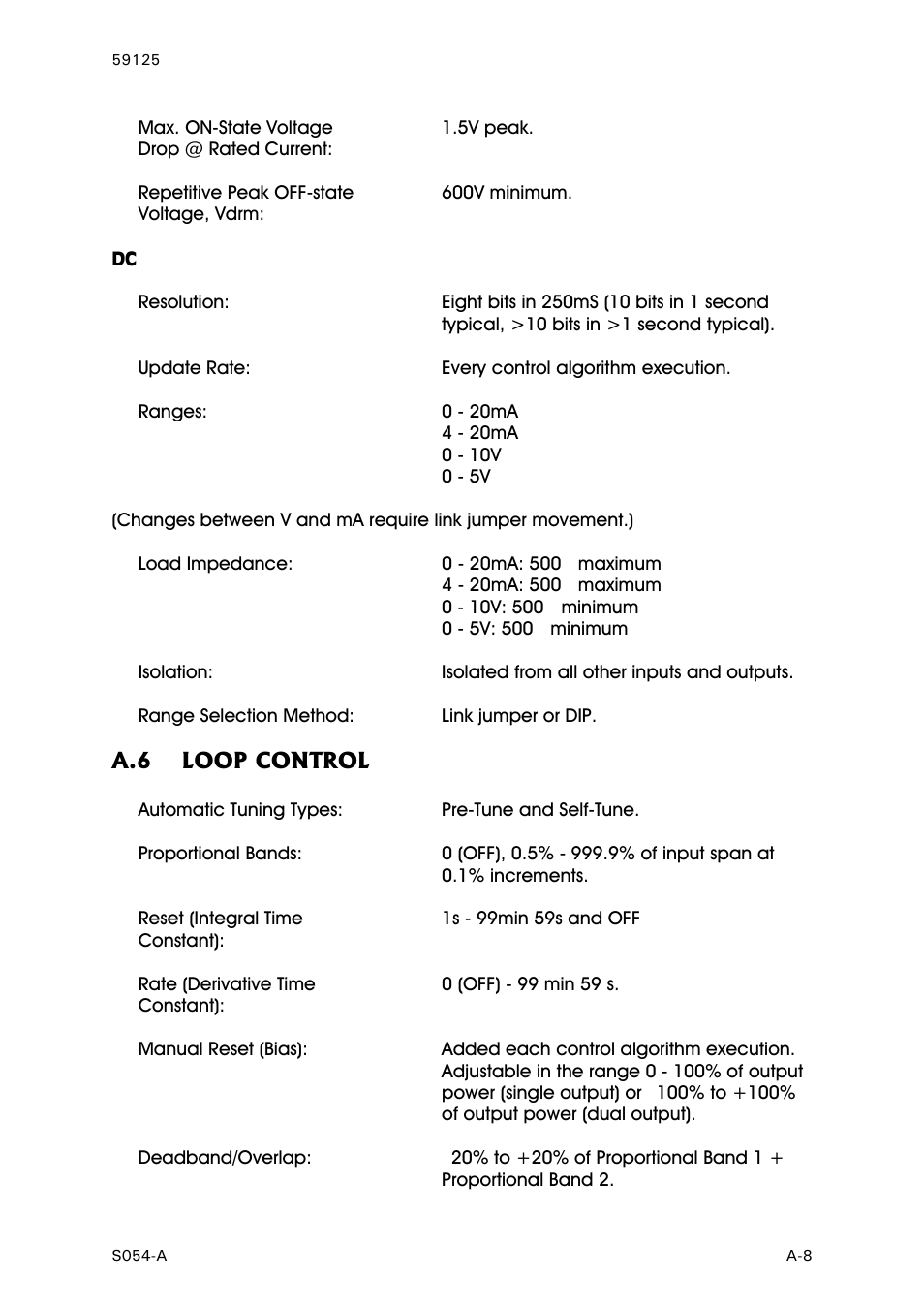 Loop control | West Control Solutions N8100 User Manual | Page 73 / 79