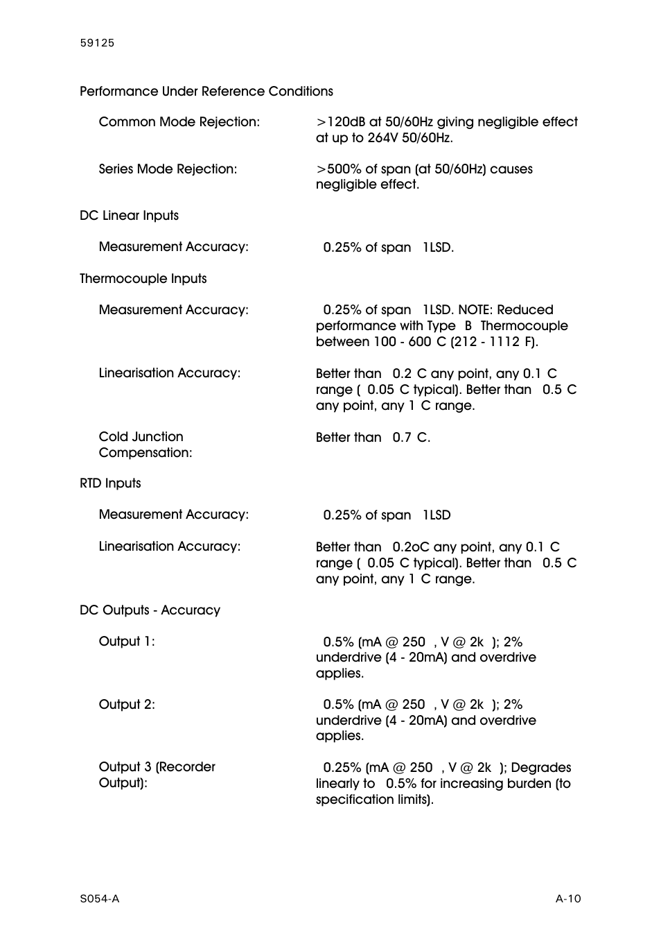 Performance under reference conditions | West Control Solutions N8100 User Manual | Page 75 / 79