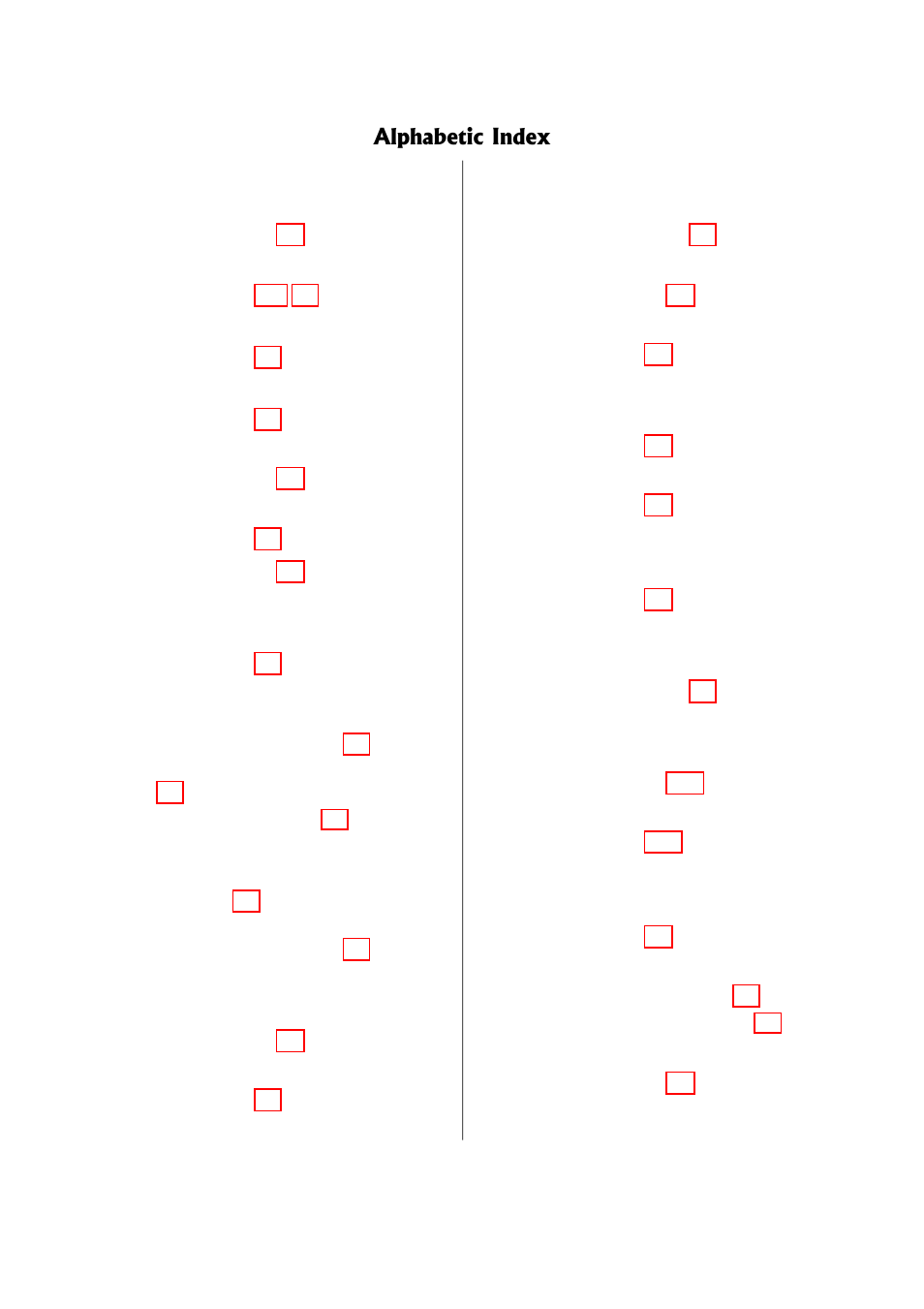 Alphabetic in dex, Al pha betic in dex | West Control Solutions N4400 User Manual | Page 37 / 38