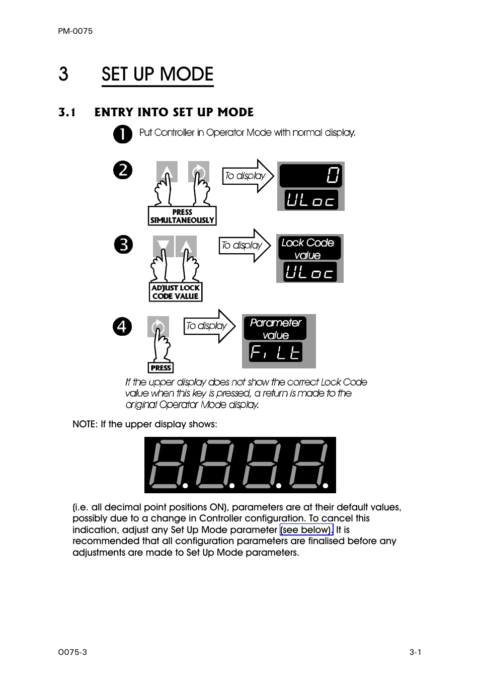 Set up mode, Entry into set up mode, 3set up mode | West Control Solutions N6600 User Manual | Page 17 / 114