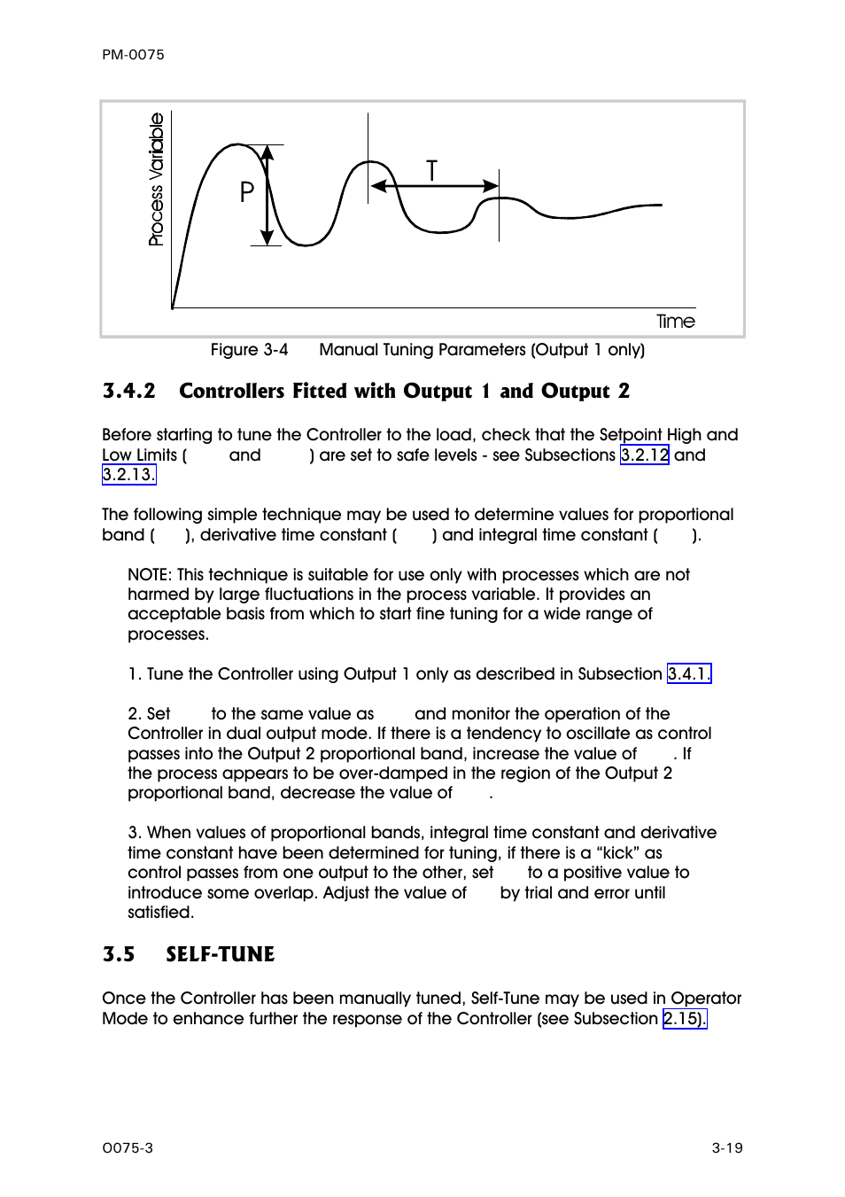 Controllers fitted with output 1 and output 2, Self-tune, First undershoot - see figure 3-4) | West Control Solutions N6600 User Manual | Page 35 / 114