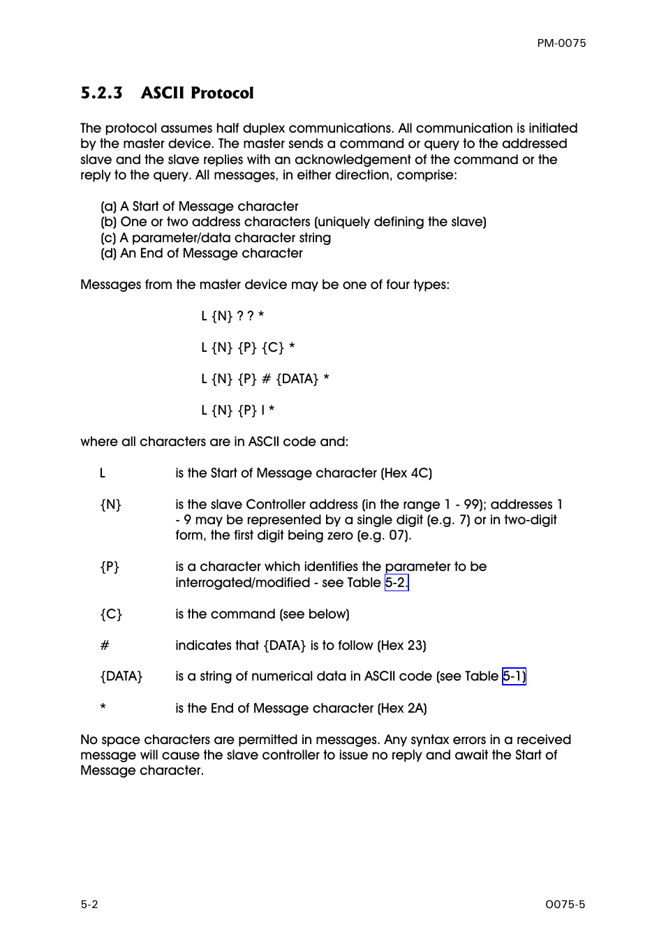 Ascii protocol | West Control Solutions N6600 User Manual | Page 54 / 114