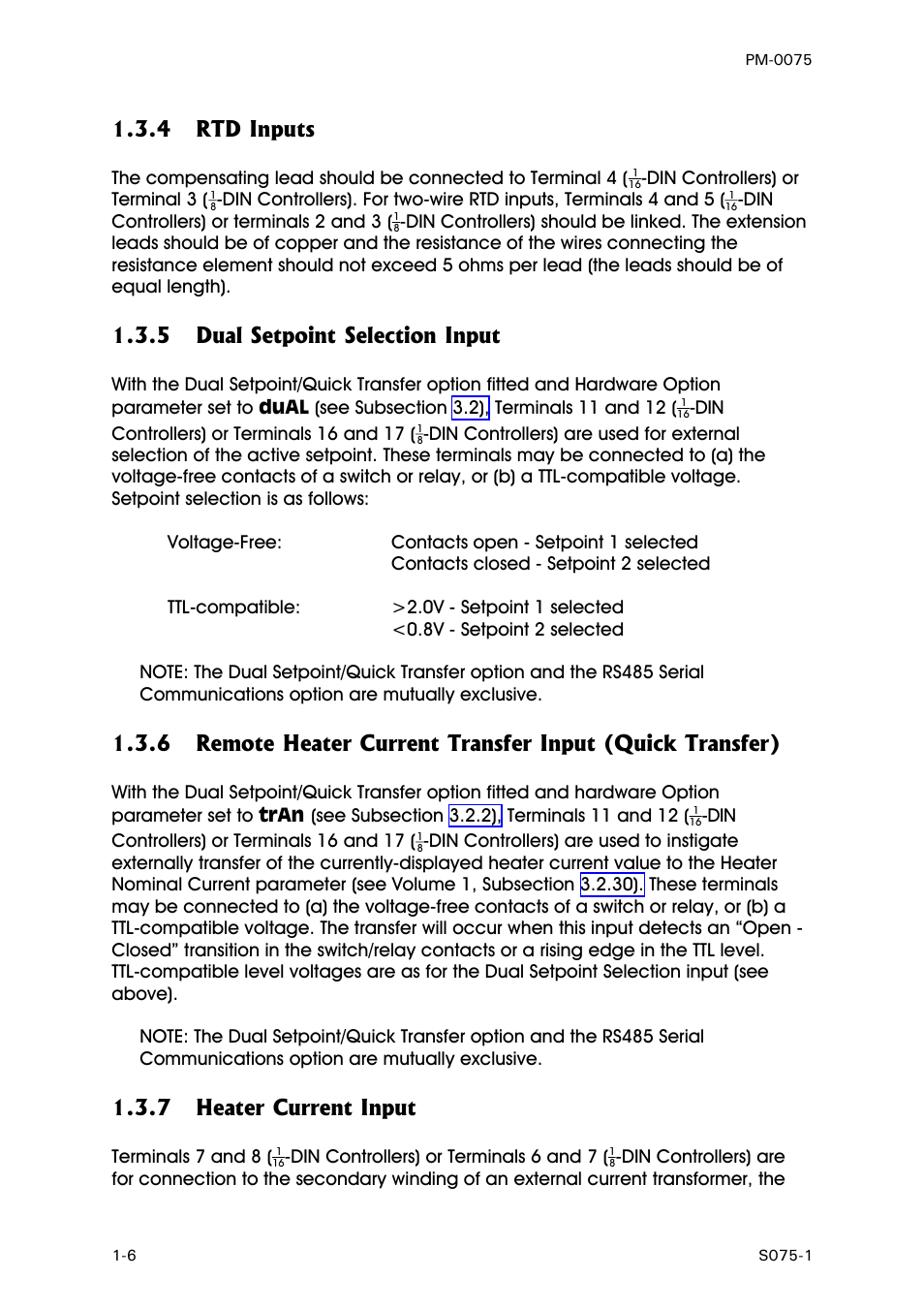 Rtd inputs, Dual setpoint selection input, Heater current input | 4 rtd inputs, 5 dual setpoint selection input, 7 heater current input | West Control Solutions N6600 User Manual | Page 80 / 114