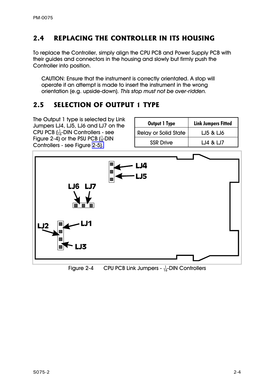 Replacing the controller in its housing, Selection of output 1 type, 4 replacing the controller in its housing | 5 selection of output 1 type | West Control Solutions N6600 User Manual | Page 85 / 114