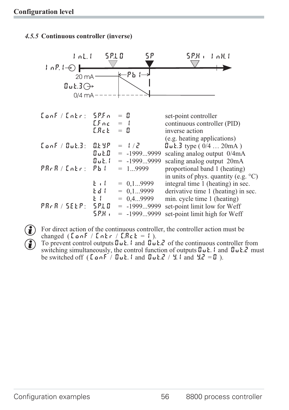 4 3-point stepping controller (relay & relay) 56, Point controller 56 | West Control Solutions N8800 User Manual | Page 56 / 88