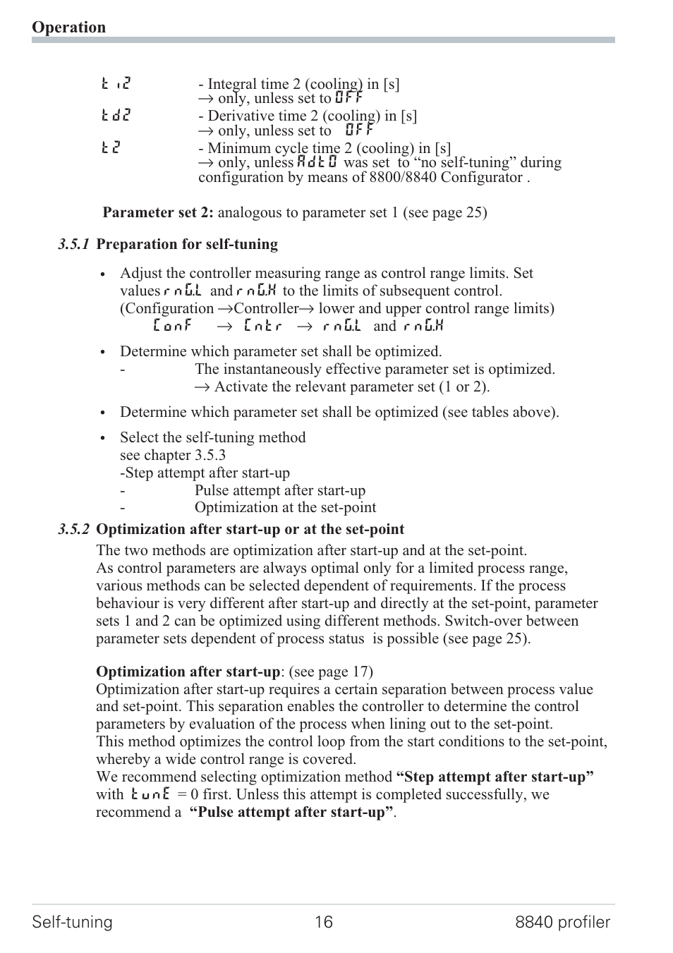 1 preparation for self-tuning 16 | West Control Solutions N8840 User Manual | Page 16 / 90