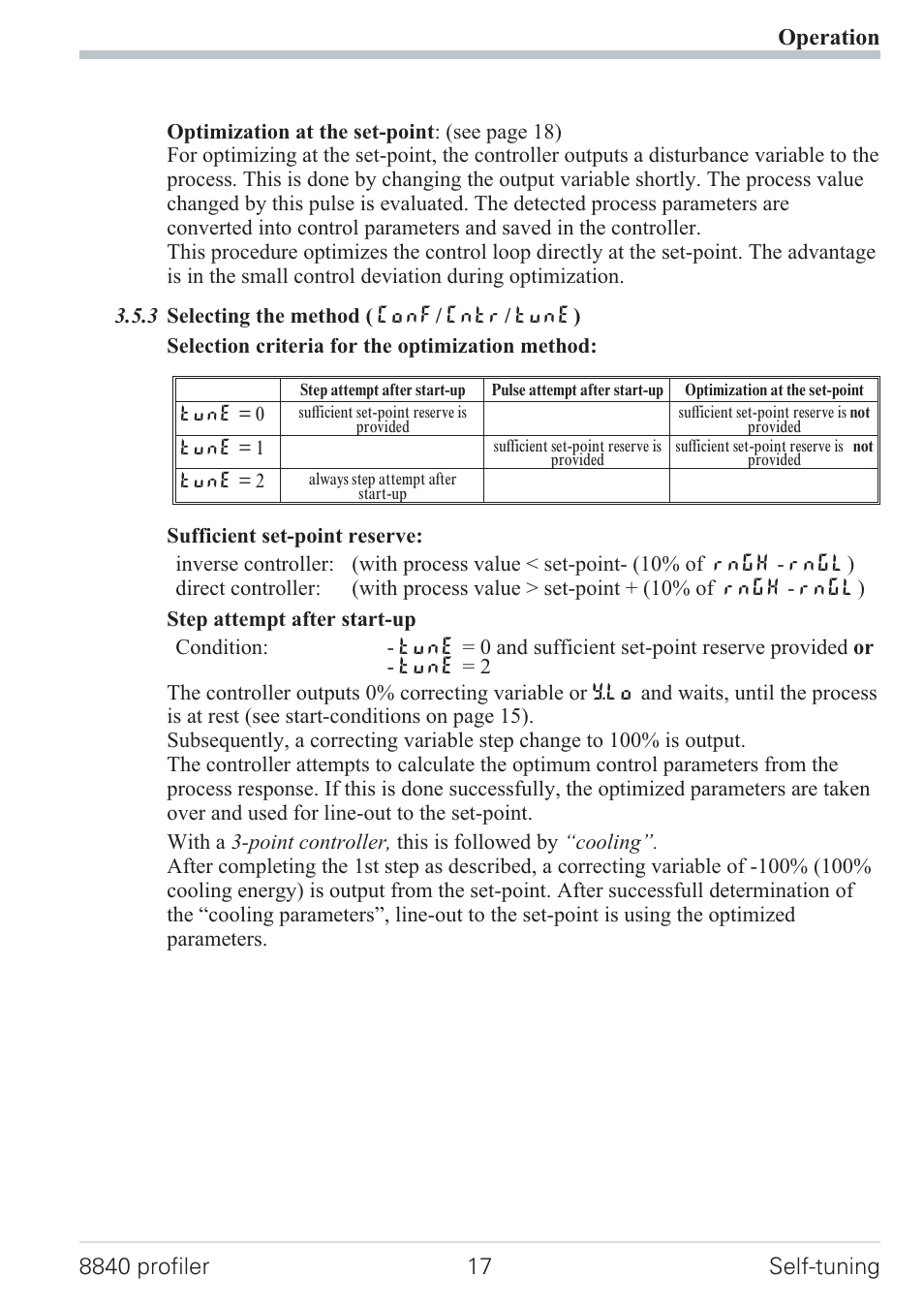 3 selecting the method ( conf / cntr / tune ) 17 | West Control Solutions N8840 User Manual | Page 17 / 90
