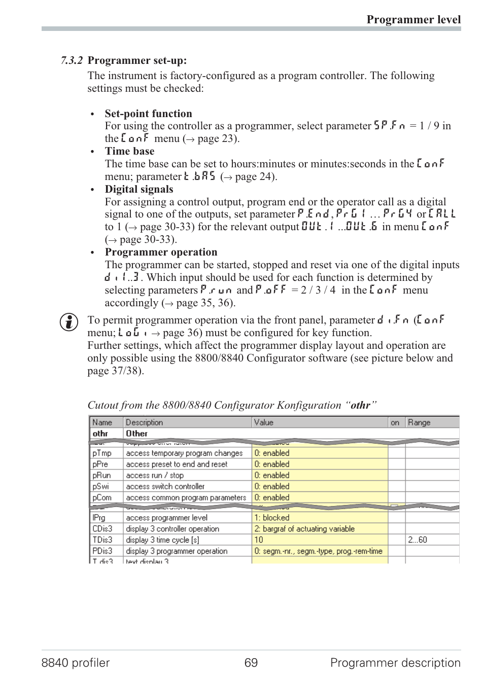 2 programmer set-up: 69 | West Control Solutions N8840 User Manual | Page 69 / 90