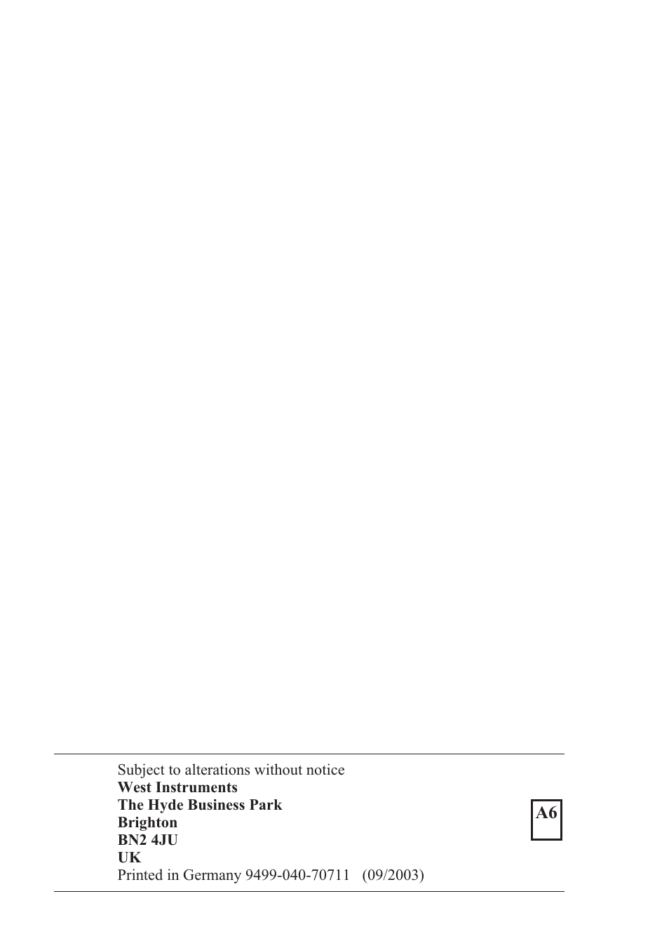 West Control Solutions N8840 User Manual | Page 90 / 90