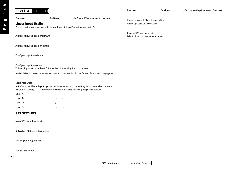 Level a, English | West Control Solutions 9500 User Manual | Page 10 / 24
