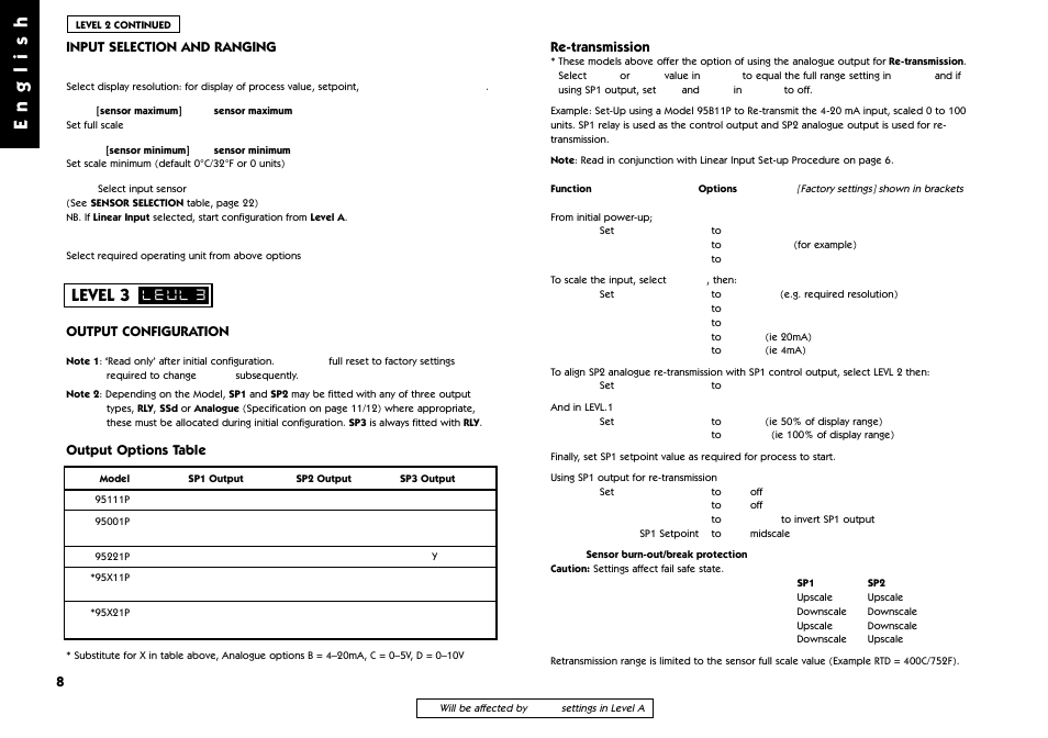 English, Level 3 | West Control Solutions 9500 User Manual | Page 8 / 24