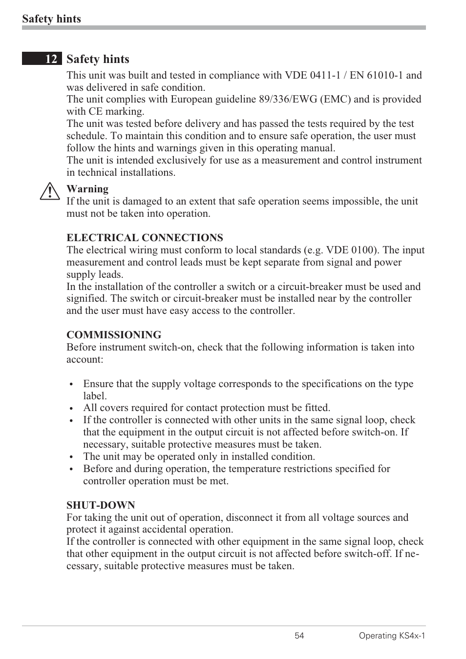 West Control Solutions KS 42-1 User Manual | Page 54 / 60