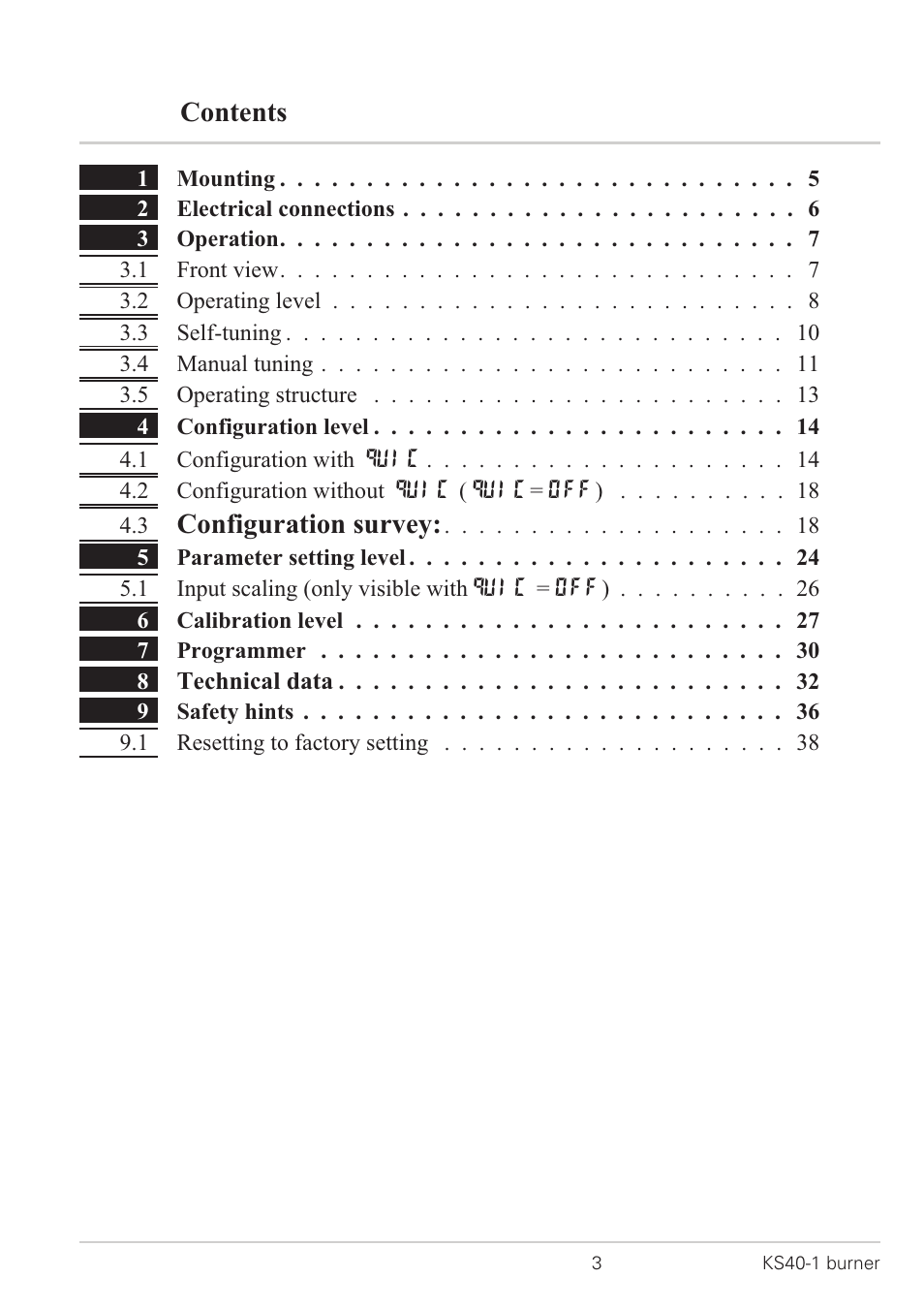 West Control Solutions KS 40-1 Burner User Manual | Page 3 / 40