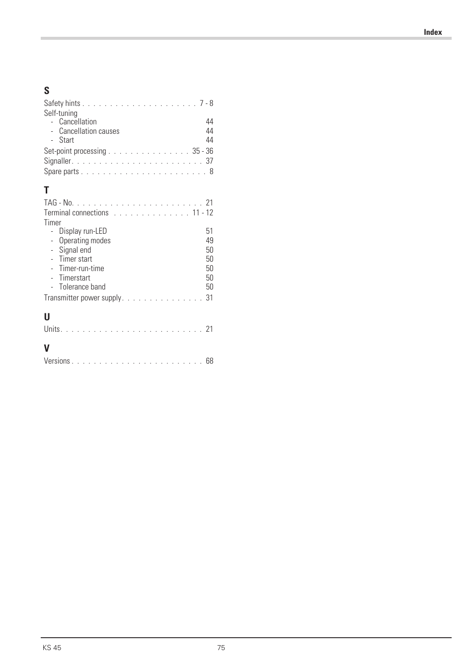 West Control Solutions KS 45 User Manual | Page 75 / 76