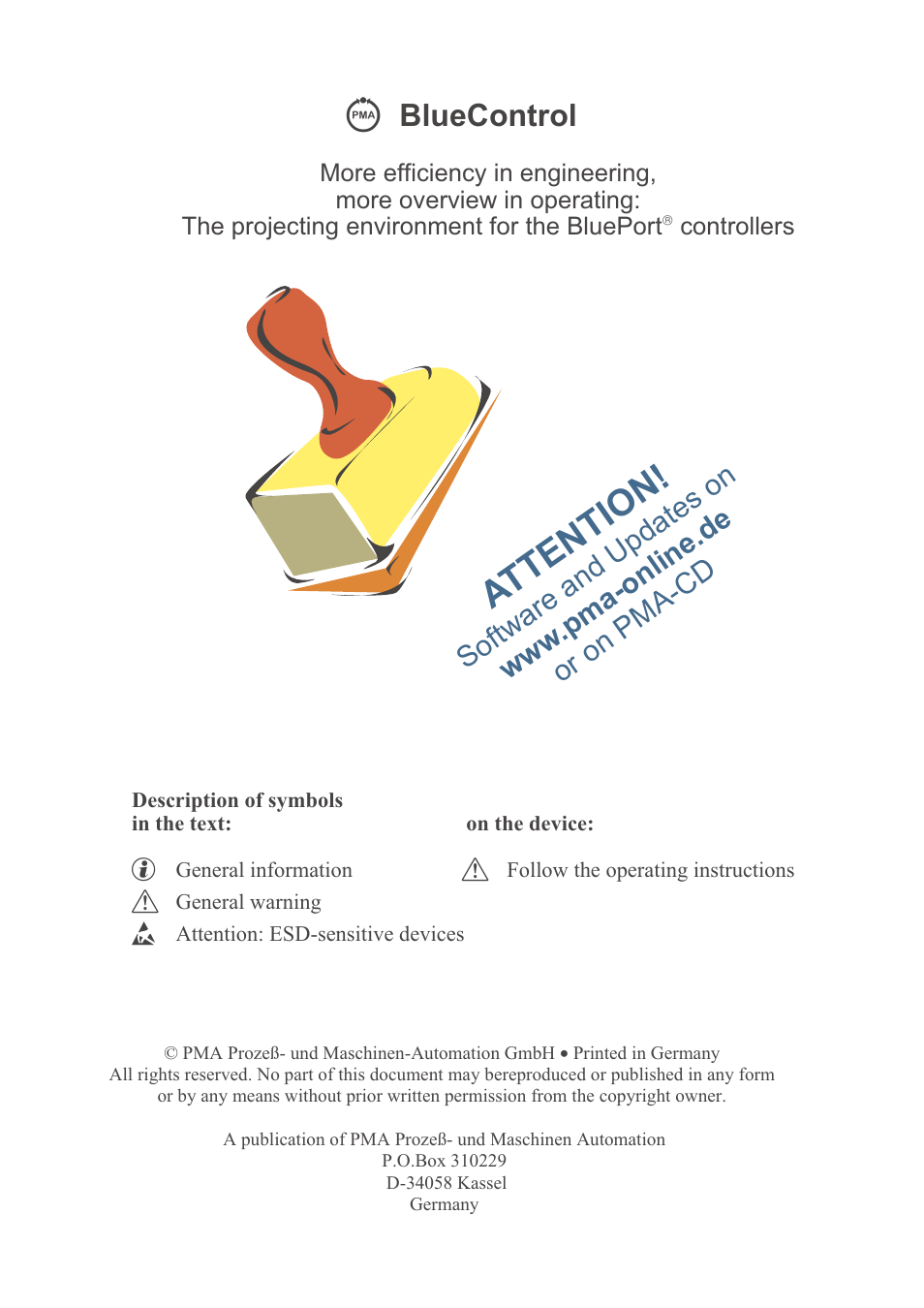 At tention, Bluecontrol | West Control Solutions KS 50-1 User Manual | Page 2 / 72