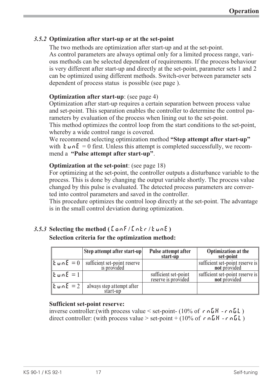 3 selecting the method ( conf/ cntr/ tune) 17 | West Control Solutions KS 92-1 User Manual | Page 17 / 84