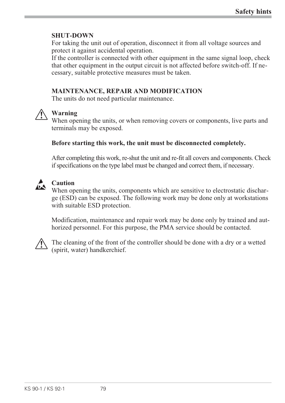 West Control Solutions KS 92-1 User Manual | Page 79 / 84