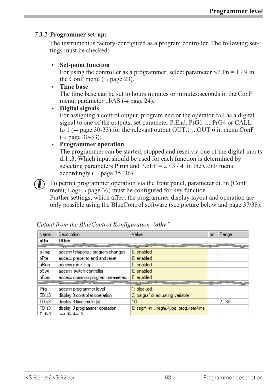 2 programmer set-up: 63 | West Control Solutions KS 92-1 Programmer manual User Manual | Page 63 / 84