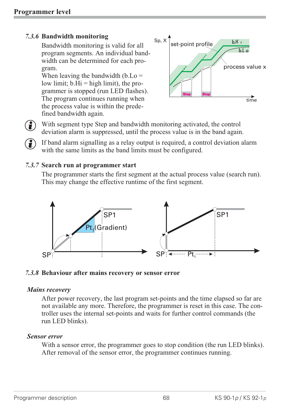 6 bandwidth monitoring 68, 7 search run at programmer start 68, Programmer level | West Control Solutions KS 92-1 Programmer manual User Manual | Page 68 / 84