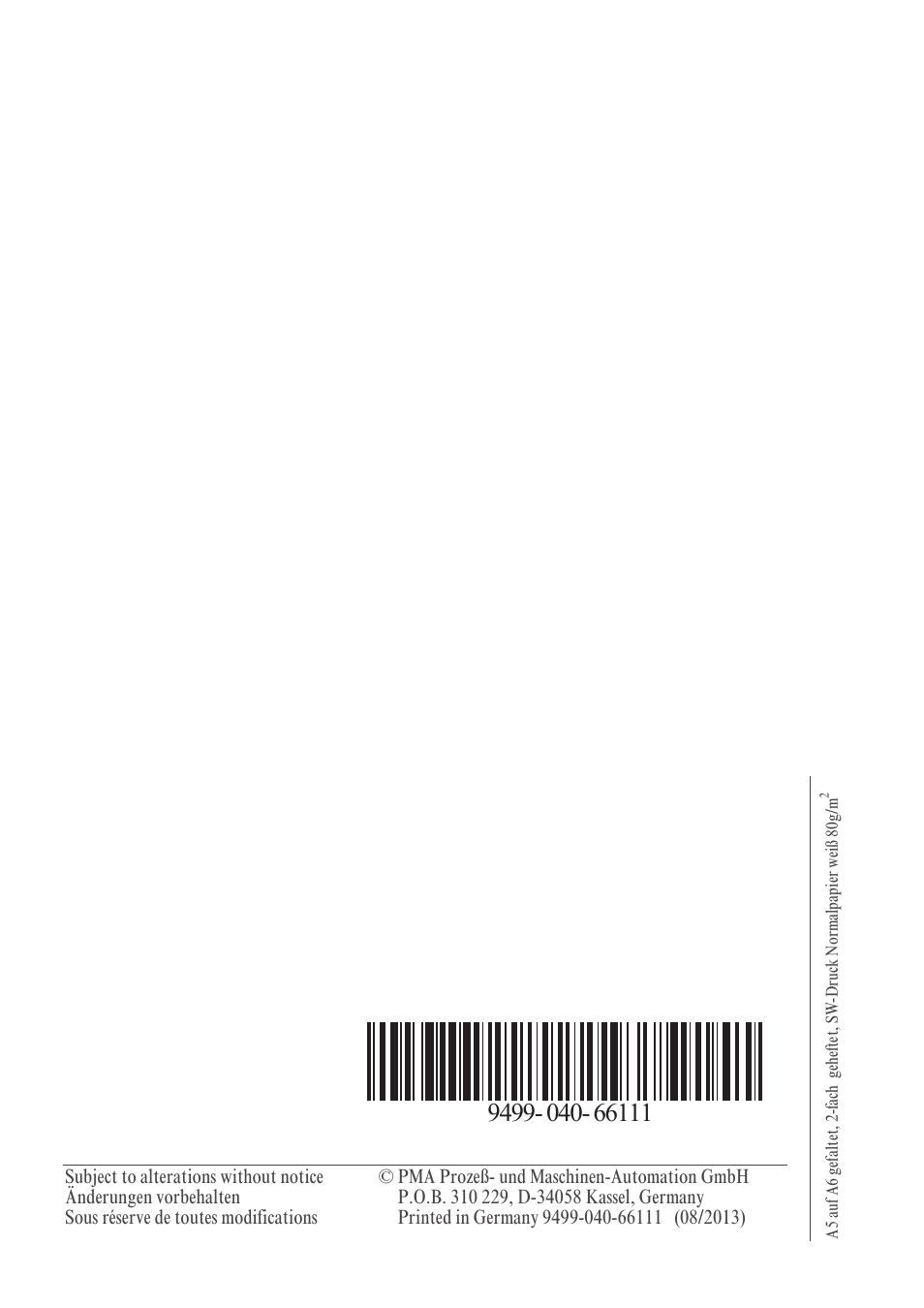 West Control Solutions KS 92-1 Programmer manual User Manual | Page 84 / 84