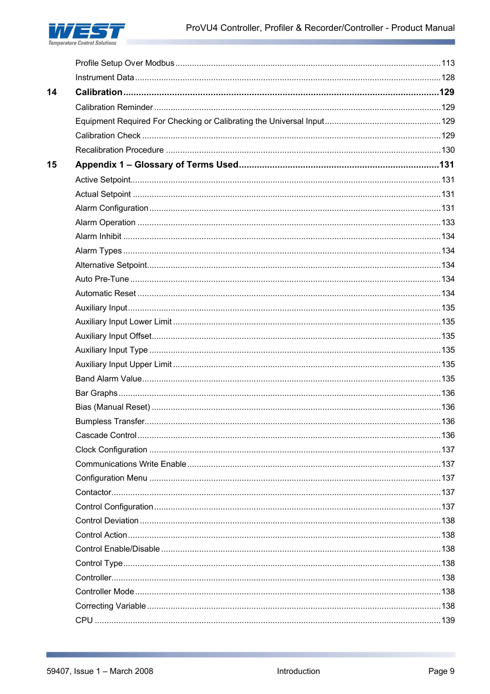 West Control Solutions ProVU 4 User Manual | Page 10 / 184