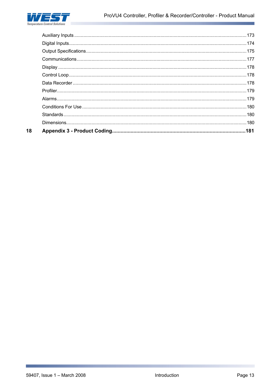 Introduction | West Control Solutions ProVU 4 User Manual | Page 14 / 184