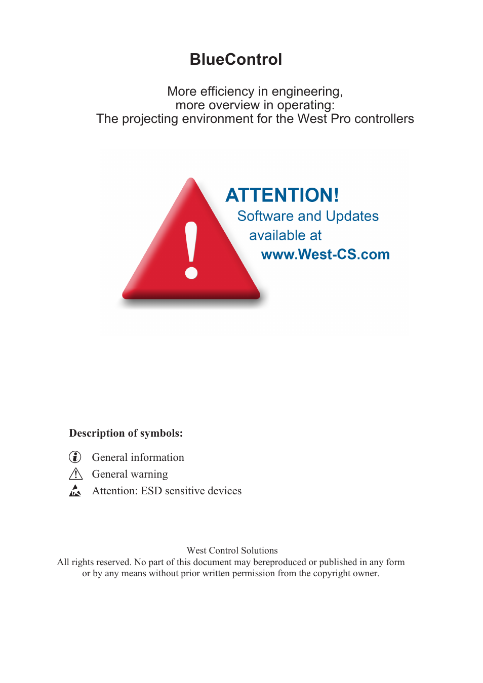 Bluecontrol | West Control Solutions Pro-8 User Manual | Page 2 / 72