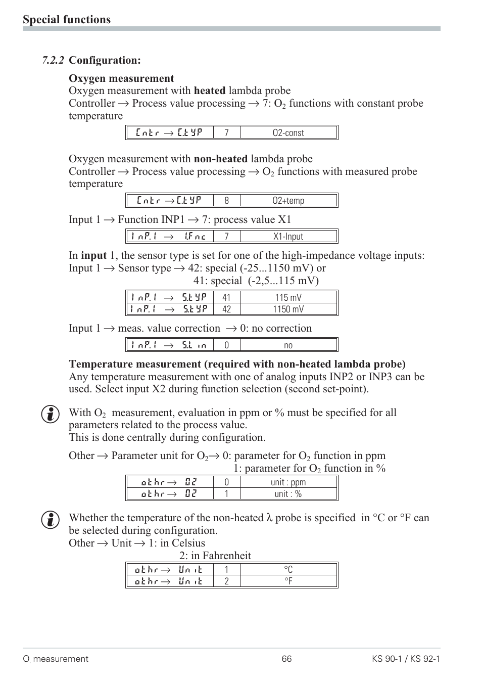 2 o2 measurement 66, 1 connection 66, O2-measurement 66 | Oxygen measurement 66, Special functions | West Control Solutions Pro-4 User Manual | Page 66 / 84