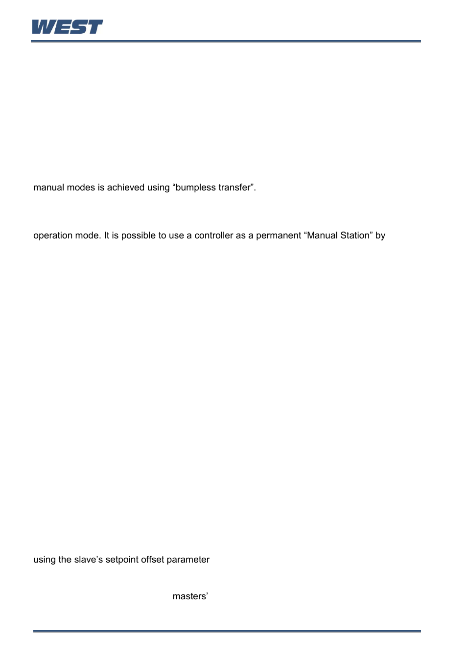 Manual loop alarm time, Manual mode, Manual reset | Master & slave controllers, Master & slave, Manual control | West Control Solutions Pro-EC44 User Manual | Page 225 / 274