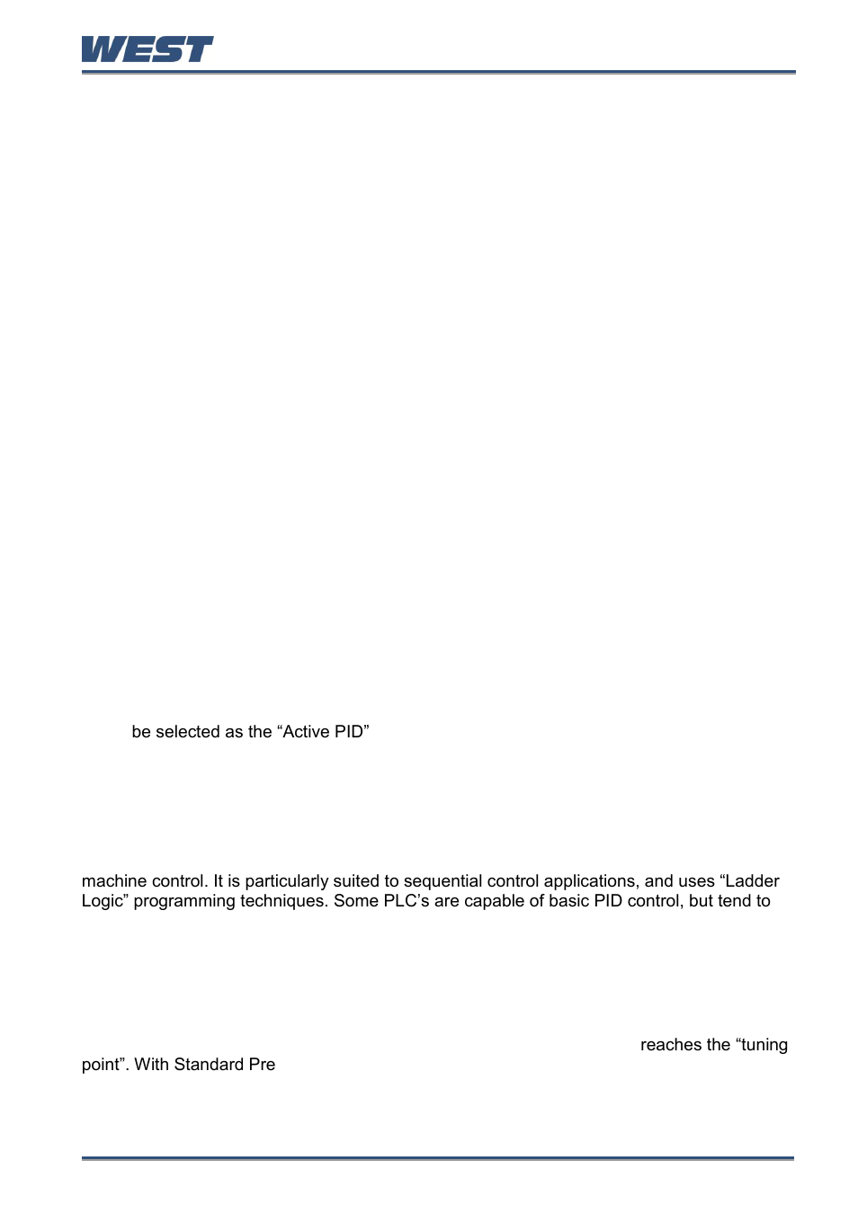 Pd control, Pi control, Pid control | Pid gain sets, Pre-tune, T pid, Controller, R pid, Pi; pid, Pi control; pid | West Control Solutions Pro-EC44 User Manual | Page 230 / 274