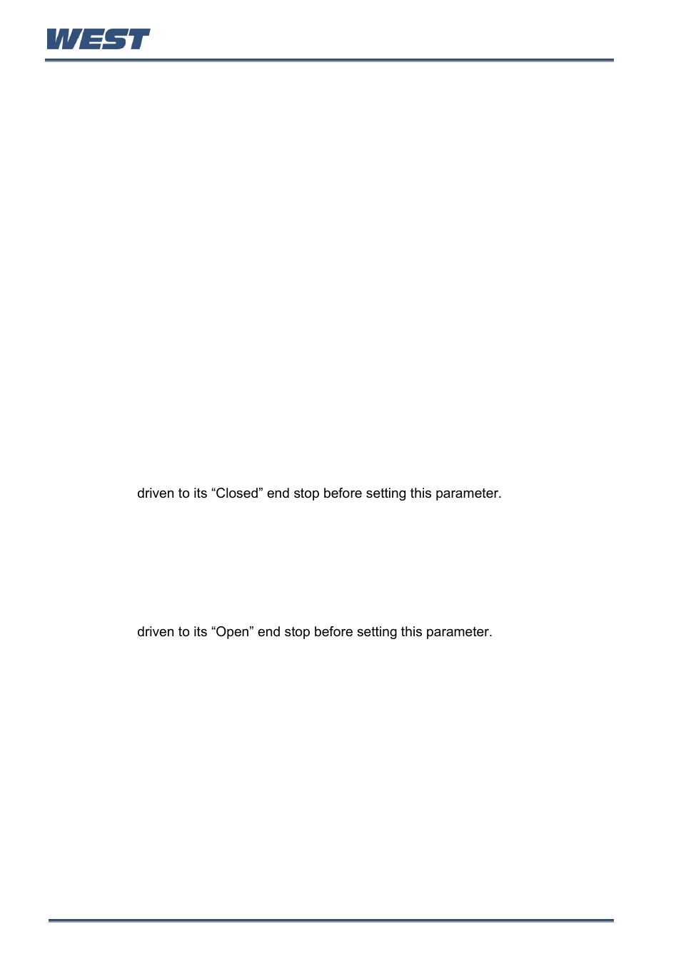 Sensor break pre-set power, Serial communications configuration, Serial communications option | Set valve closed position, Set valve opened position, Setpoint, T setpoint, And setpoint | West Control Solutions Pro-EC44 User Manual | Page 237 / 274