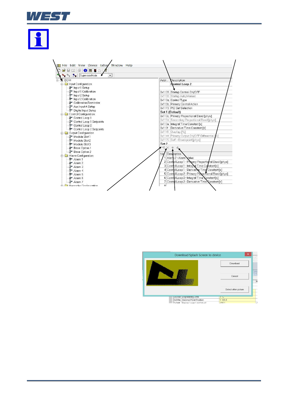 Changing the start-up splash screen, Changing the alternate display language | West Control Solutions Pro-EC44 User Manual | Page 248 / 274