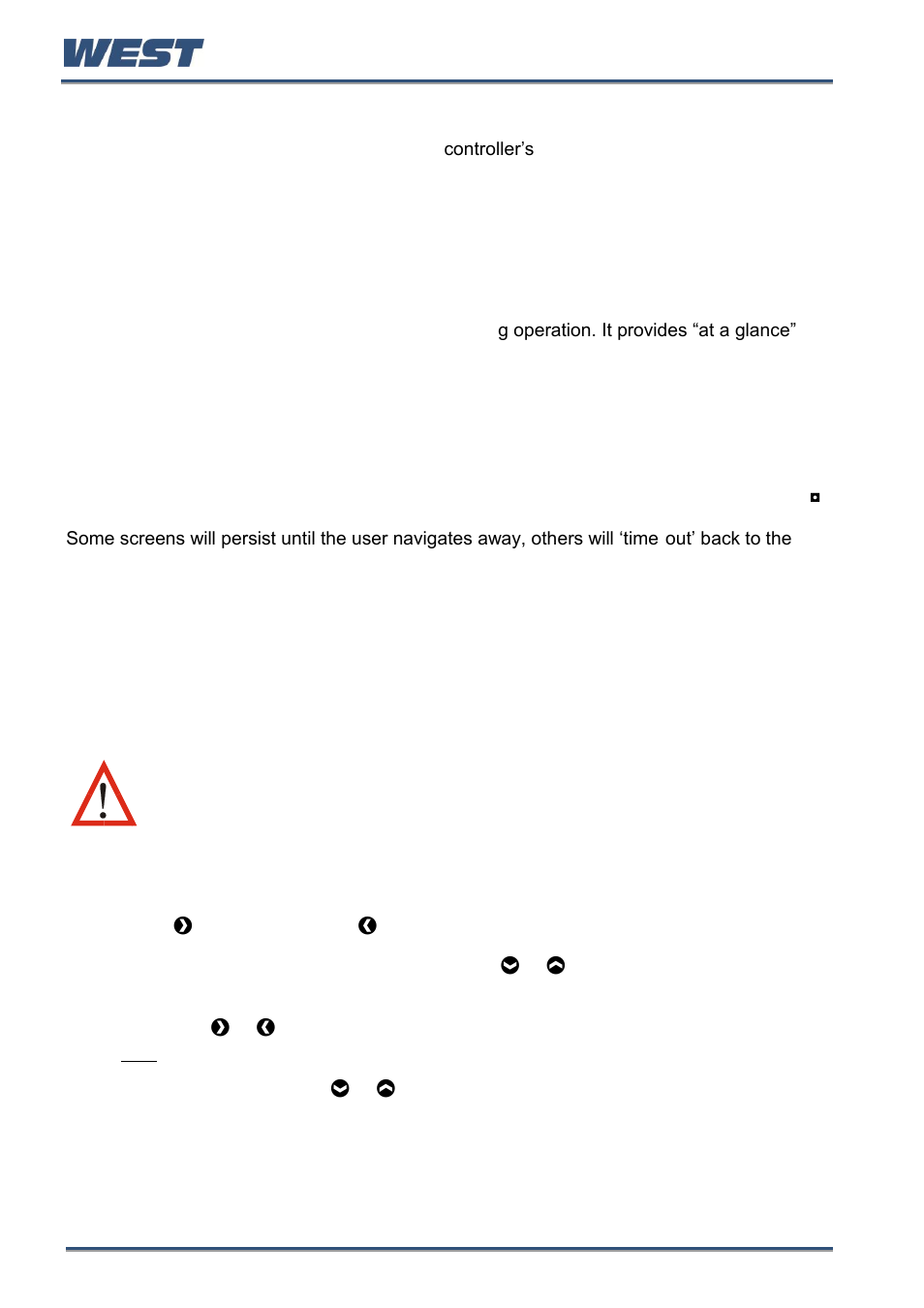 8 operation and configuration menus, Operation mode, Navigating and adjusting values in operator mode | Operation and configuration menus | West Control Solutions Pro-EC44 User Manual | Page 43 / 274