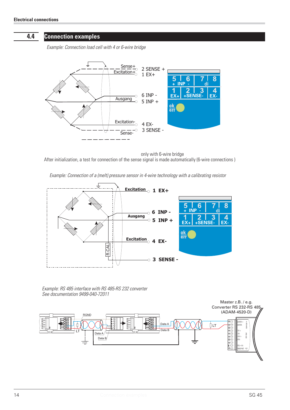 4 connection examples 14, Connection examples | West Control Solutions SG 45 User Manual | Page 14 / 56
