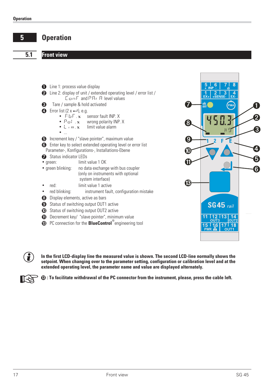 2 operating structure 17, 3 behaviour after supply voltage switch-on 17, Operating structure 17 | 5 operation | West Control Solutions SG 45 User Manual | Page 17 / 56