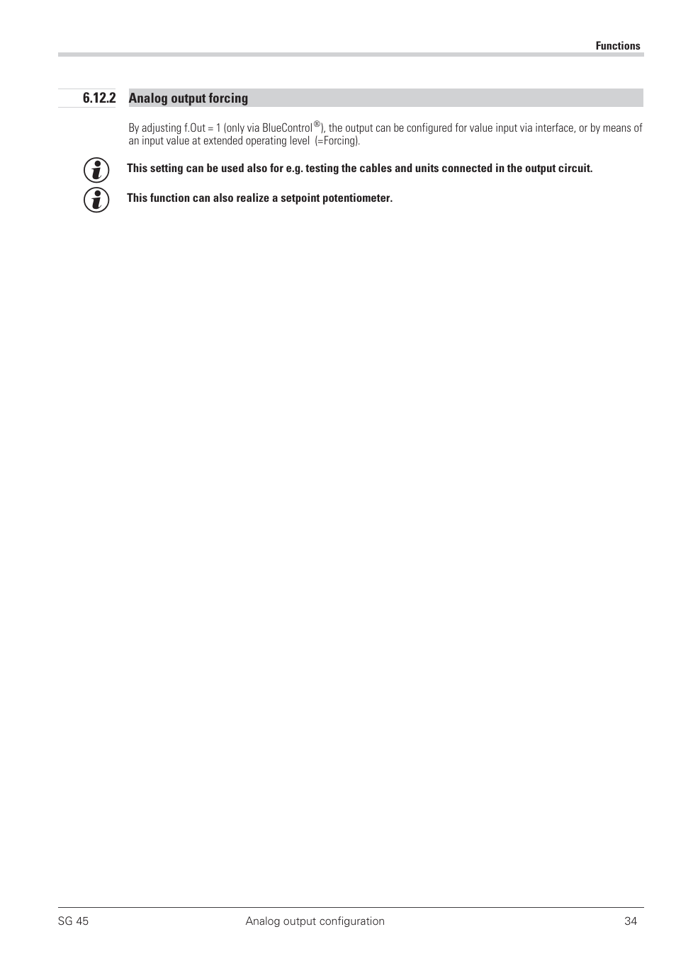 Configuration level 34, 1 configuration survey 34, 2 adjustment: 34 | Parameter survey 34 | West Control Solutions SG 45 User Manual | Page 34 / 56