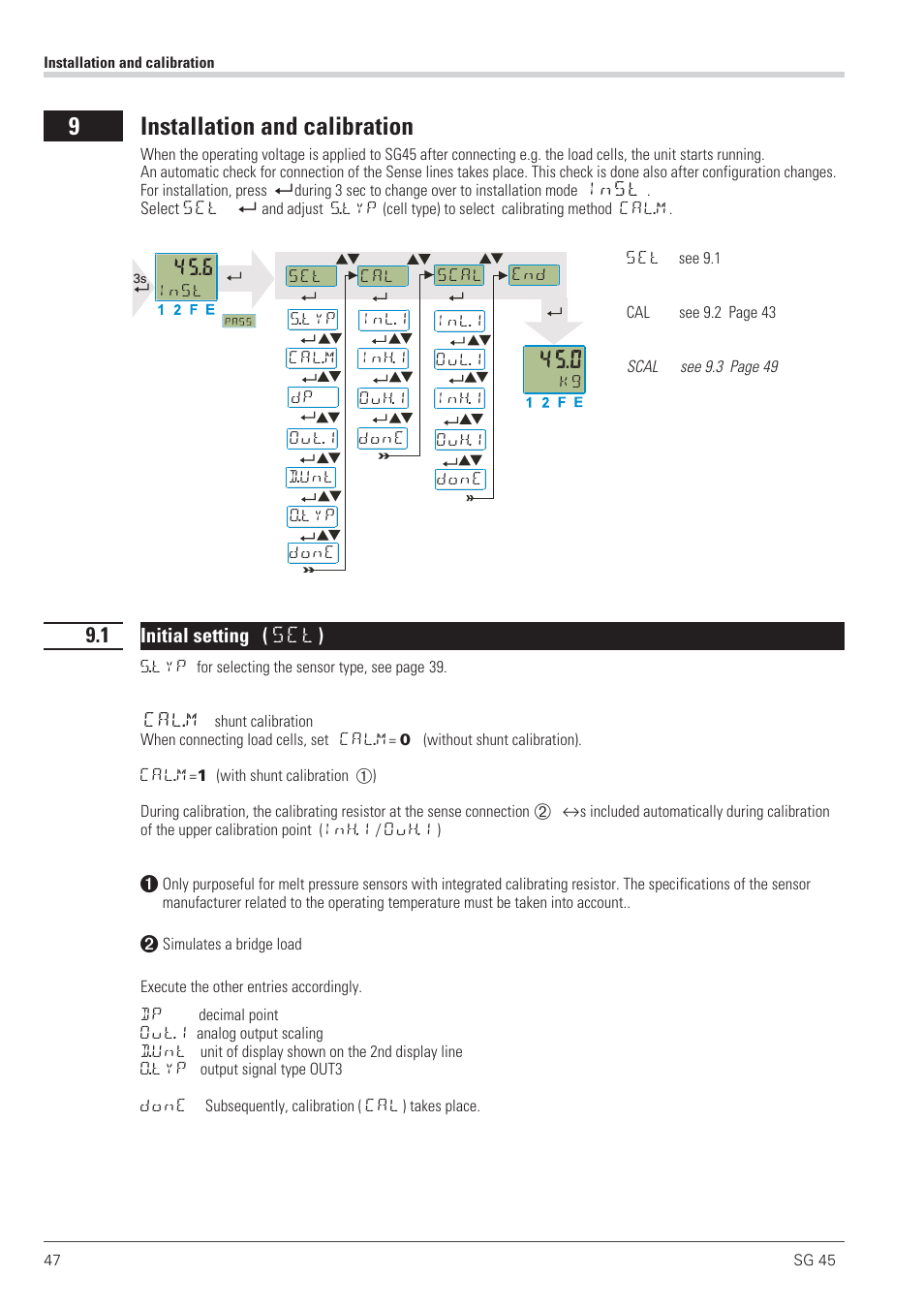 Versions 47, Accessories 47, Order numbers 47 | 9 installation and calibration | West Control Solutions SG 45 User Manual | Page 47 / 56