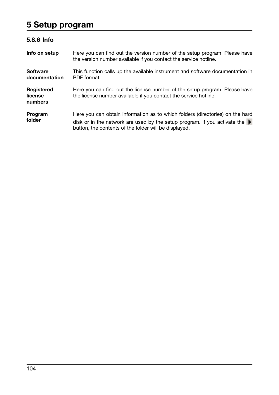 6 info, 5 setup program | West Control Solutions DataVU 5 User Manual | Page 104 / 136