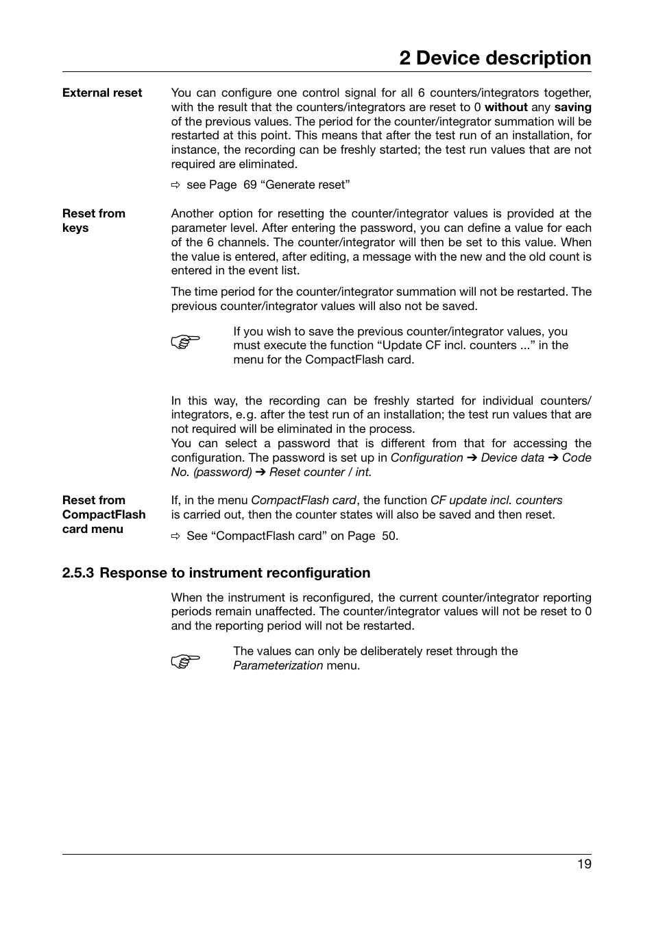 3 response to instrument reconfiguration, 2 device description | West Control Solutions DataVU 5 User Manual | Page 19 / 136