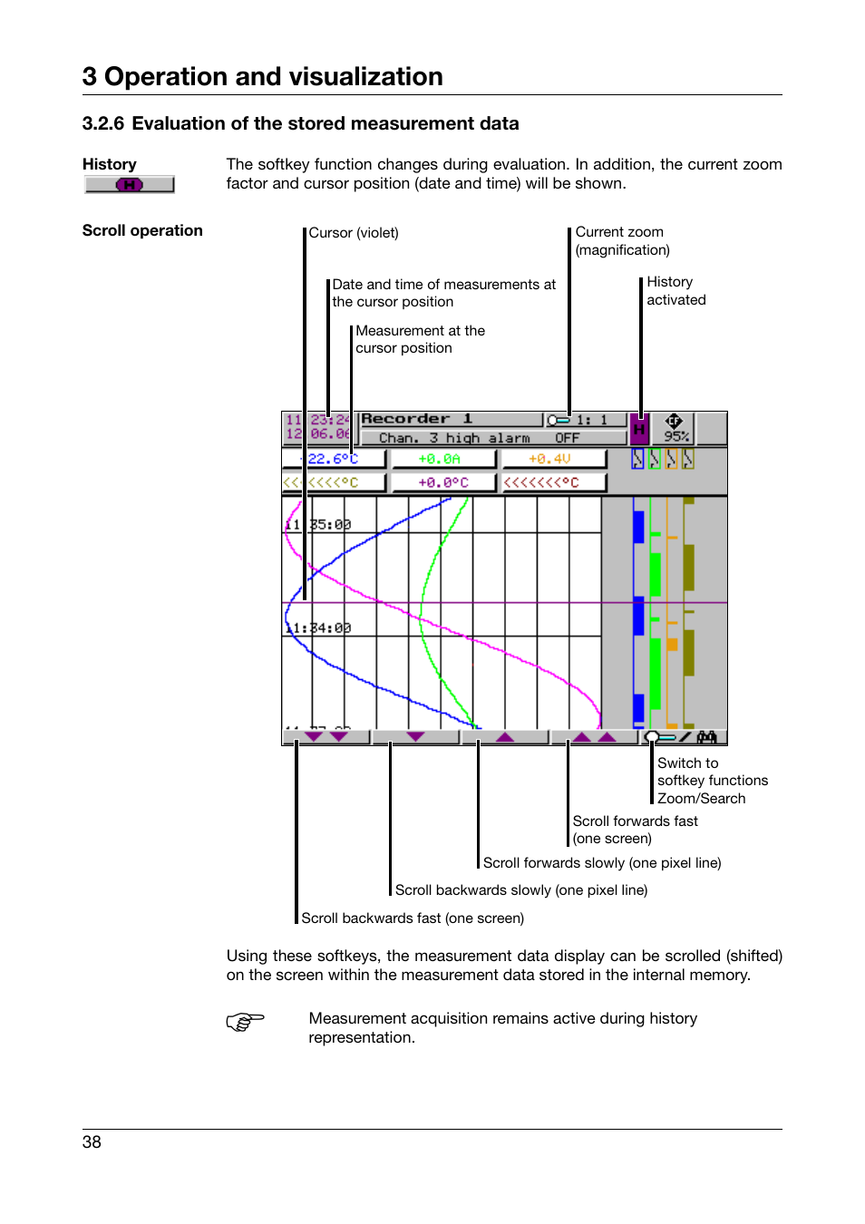 6 evaluation of the stored measurement data, 3 operation and visualization | West Control Solutions DataVU 5 User Manual | Page 38 / 136