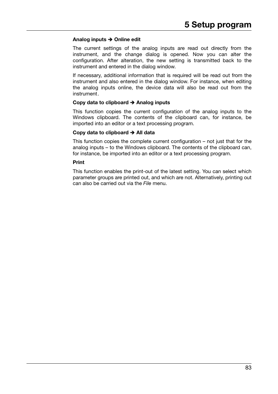 5 setup program | West Control Solutions DataVU 5 User Manual | Page 83 / 136