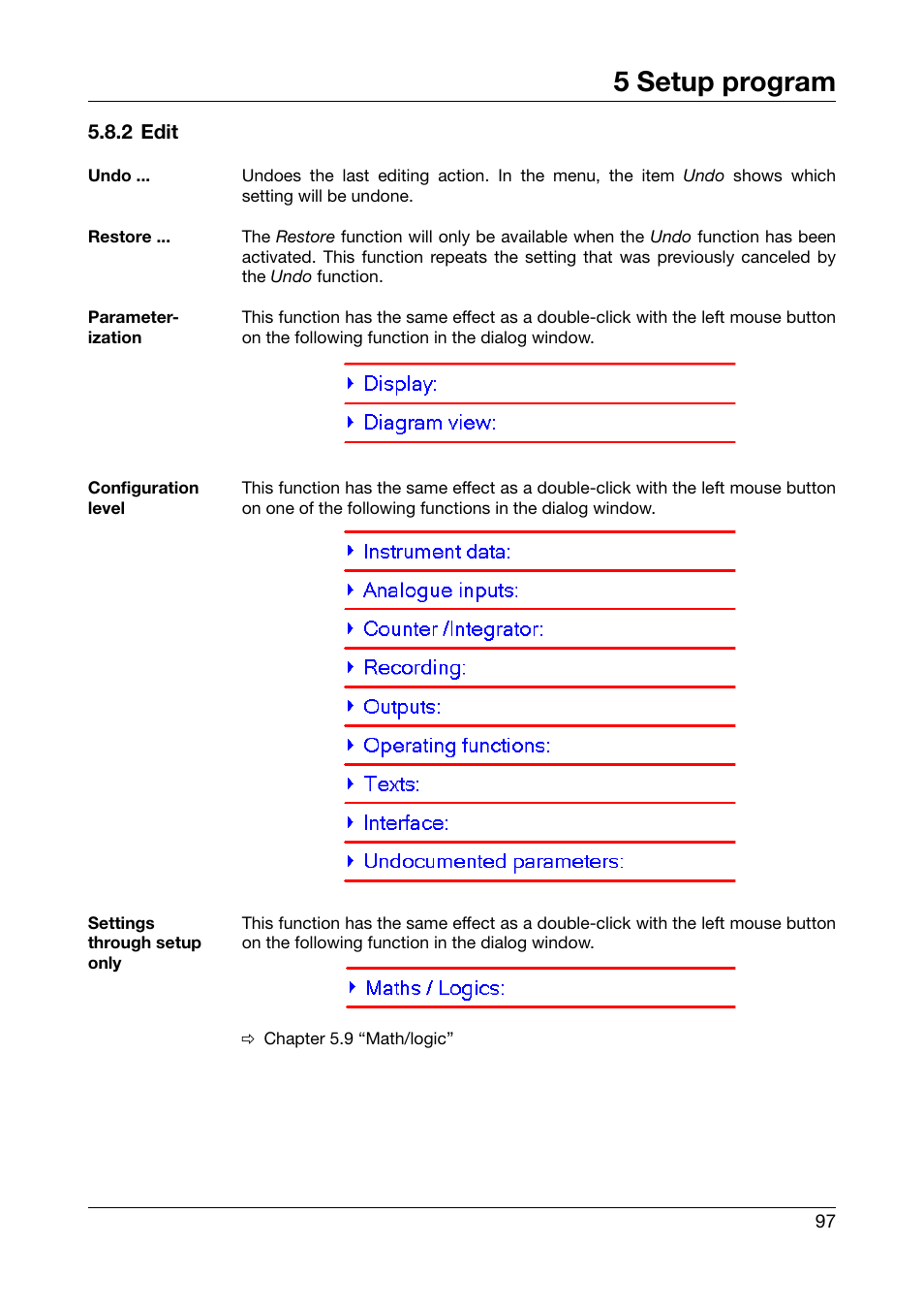 2 edit, 5 setup program | West Control Solutions DataVU 5 User Manual | Page 97 / 136