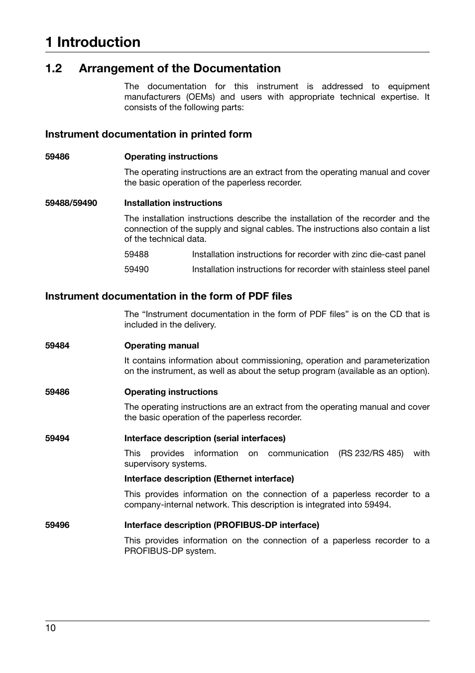 2 arrangement of the documentation, Arrangement of the documentation, 1 introduction | West Control Solutions DataVU 7 User Manual | Page 10 / 208