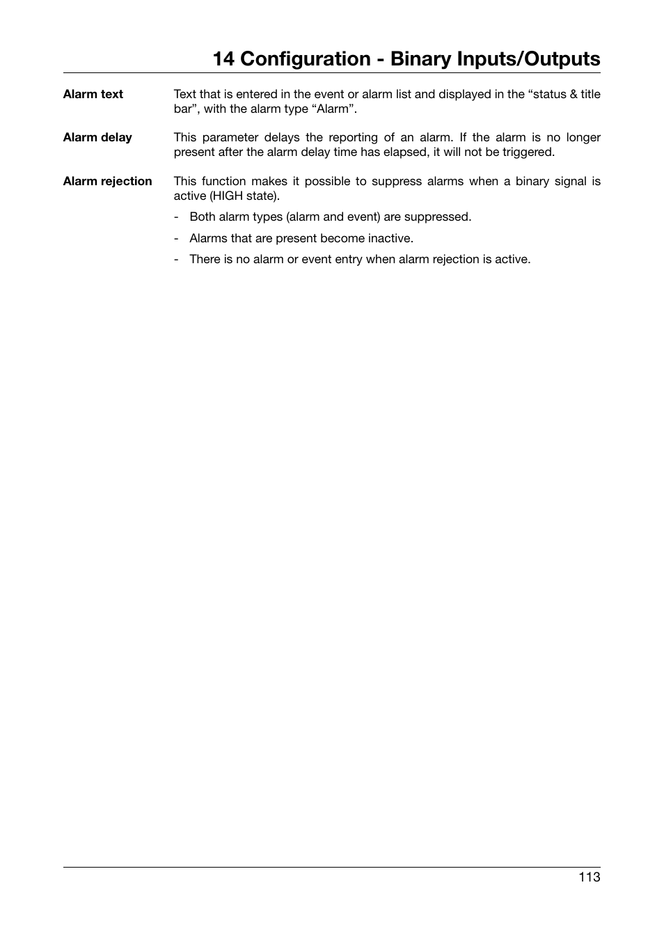14 configuration - binary inputs/outputs | West Control Solutions DataVU 7 User Manual | Page 113 / 208